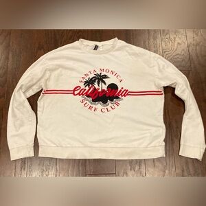 H&M Santa Monica Surf Club Crewneck Large Sweatshirt